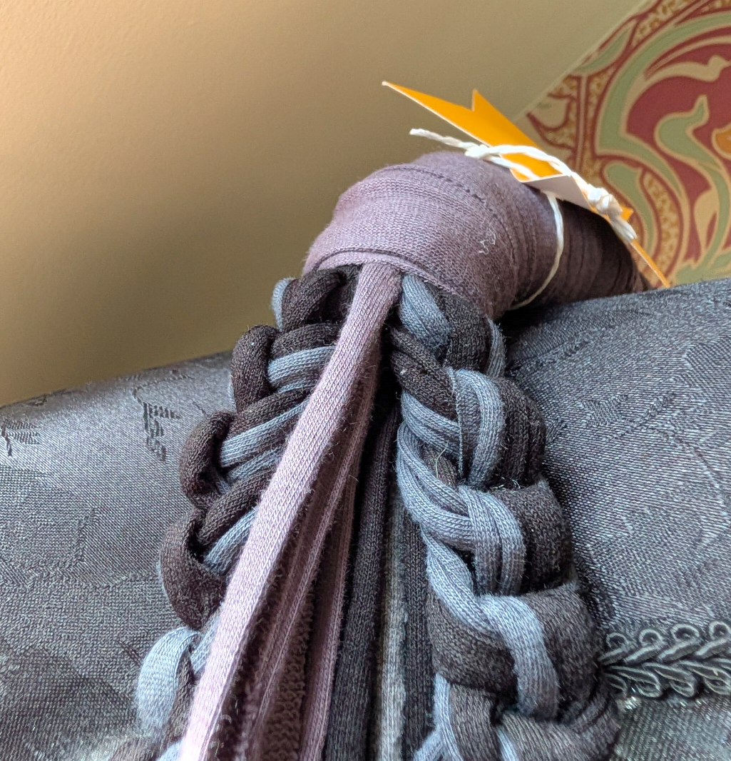 Ashen, Gothic/boho Handmade Cowl Length Infinity Scarf