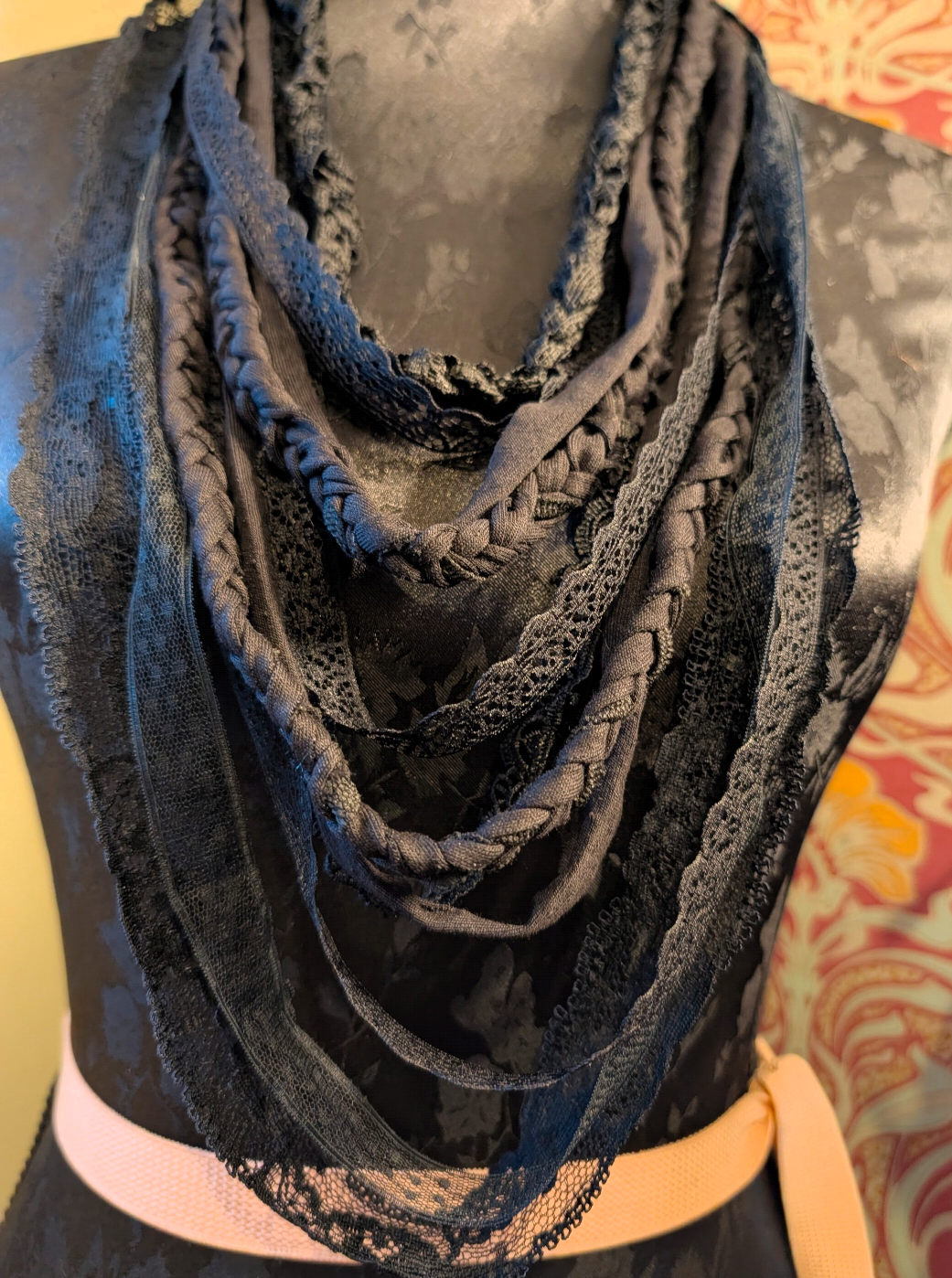 Whimsigoth Stevie Beautiful Handmade Fabric Necklace