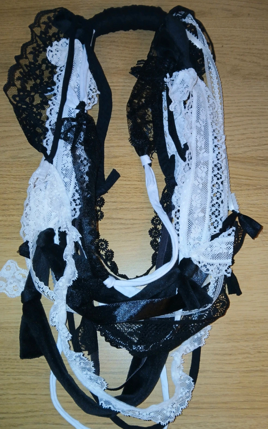 Scissorhands Monochrome, Gothic Multi-fabric, Upcycled Fabric necklace