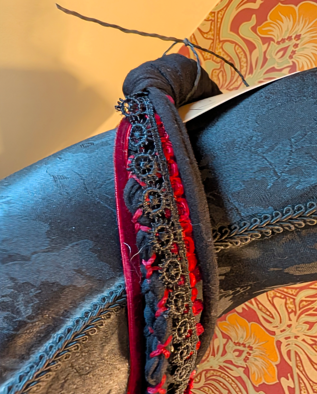 Tudor Rose, Handmade Upcycled Statement Piece