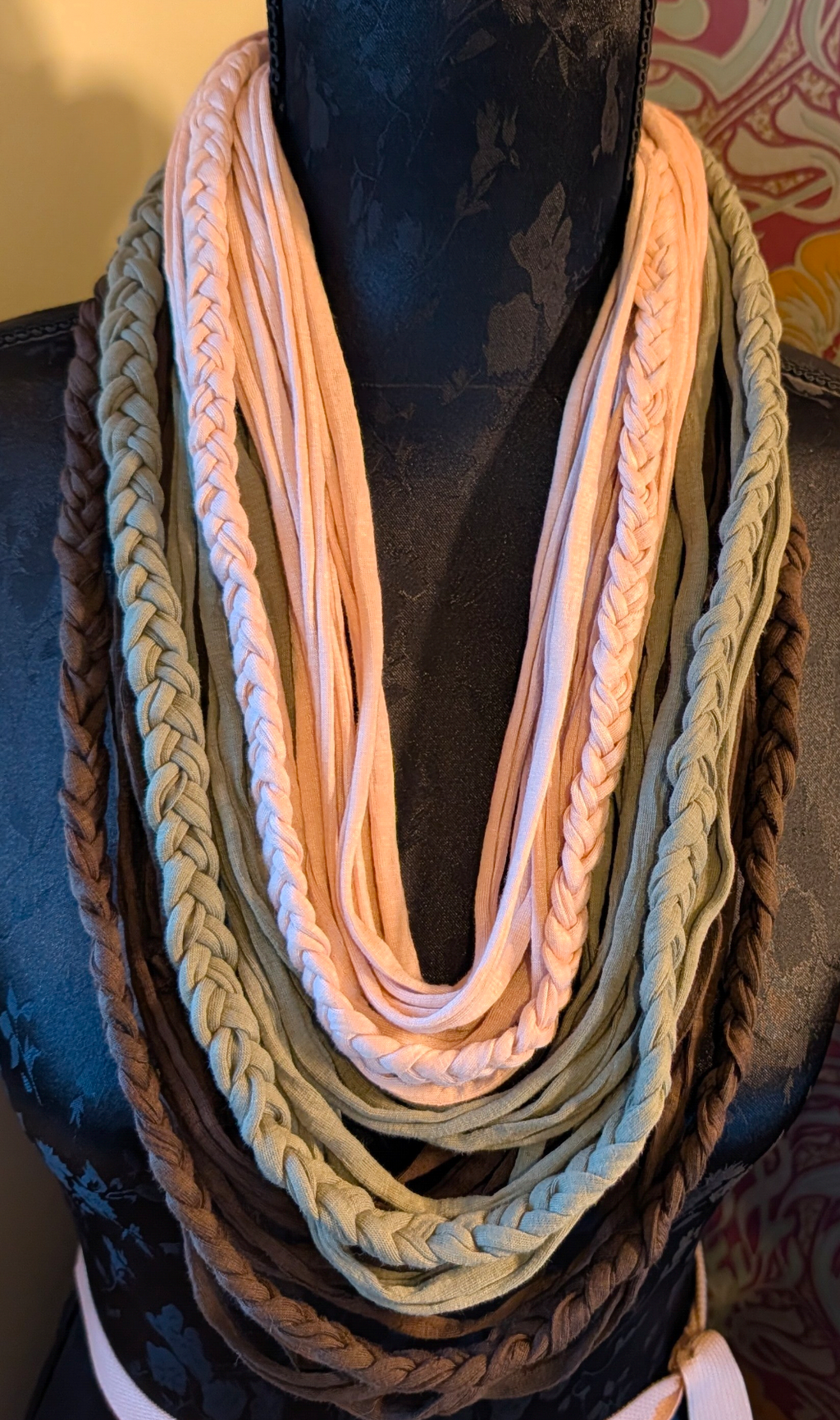Forest Shades Handmade Infinity Scarf