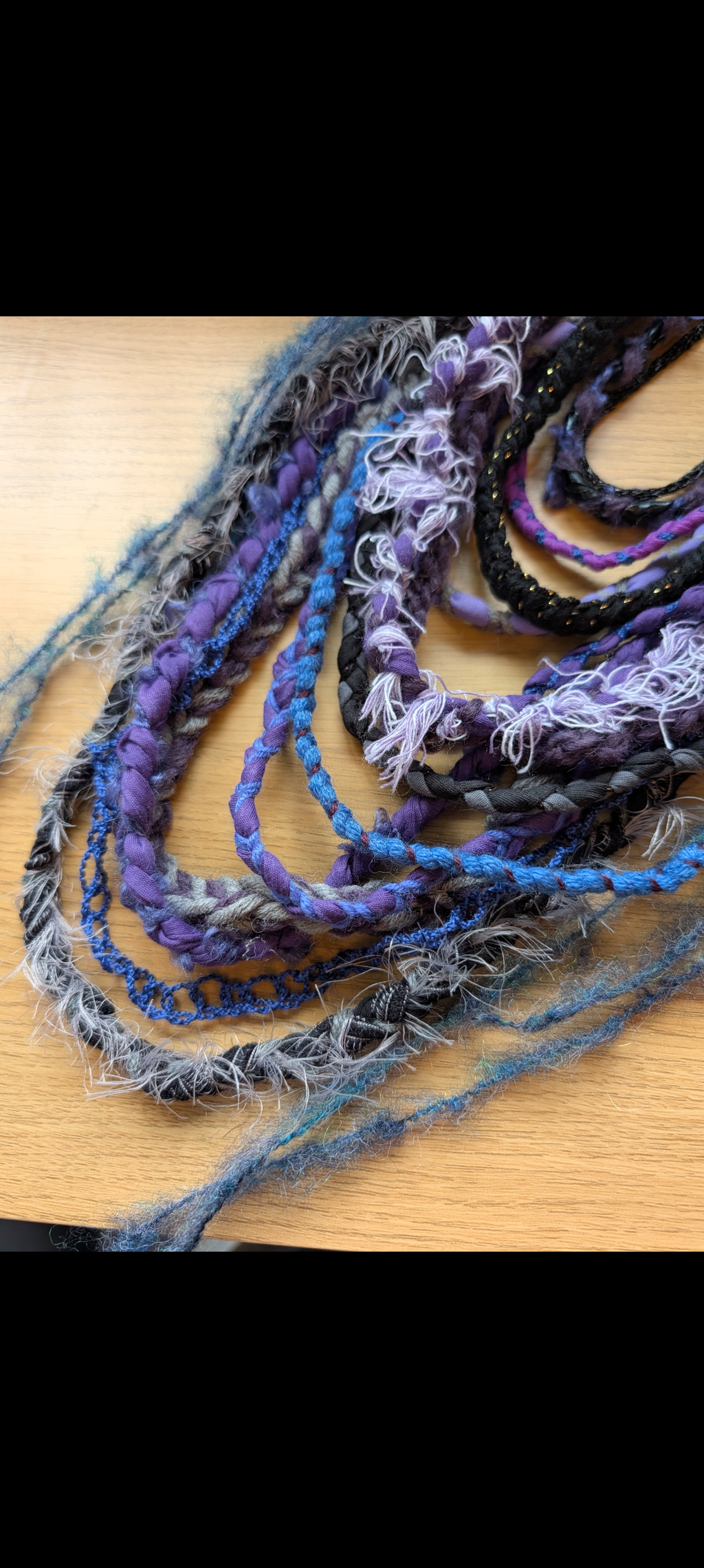 Tempest Witch, Beautiful Fabric Necklace, Handmade  & Upcycled