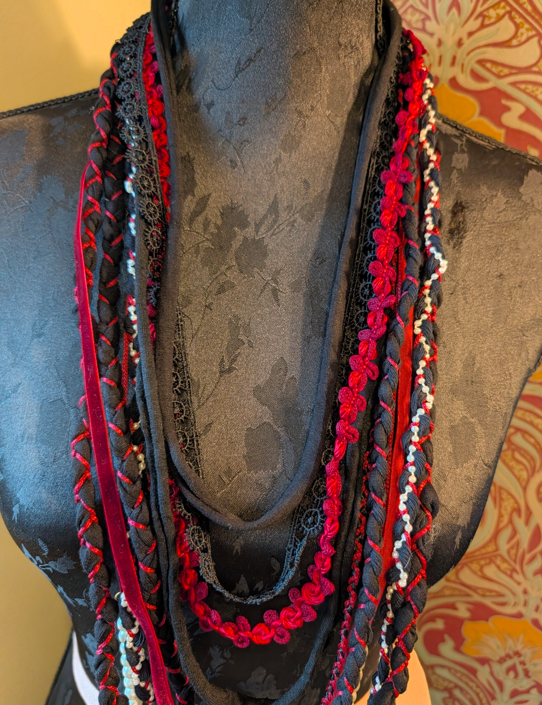 Tudor Rose, Handmade Upcycled Statement Piece