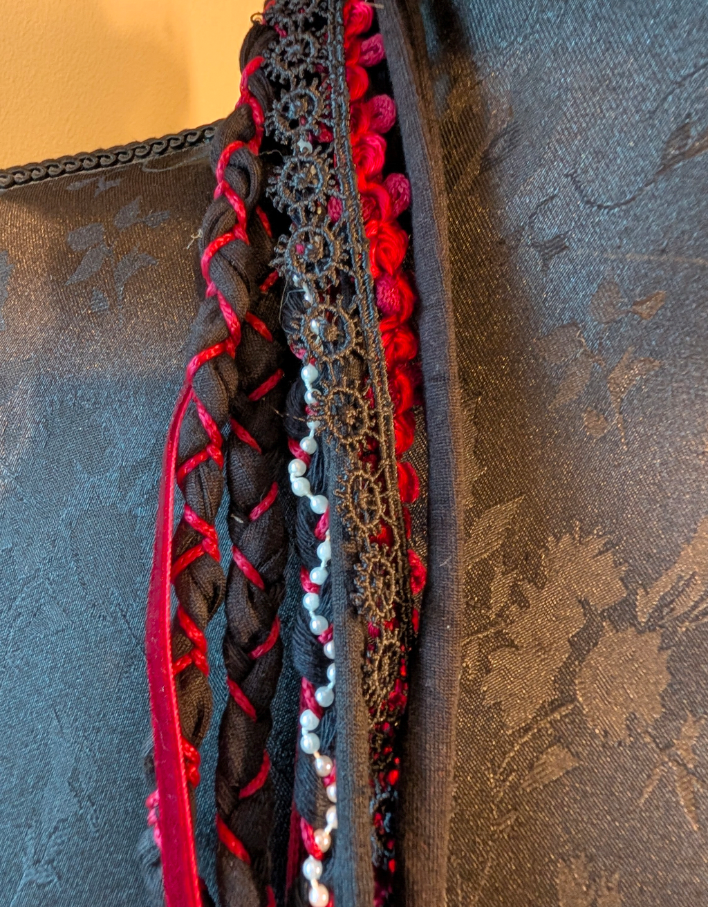 Tudor Rose, Handmade Upcycled Statement Piece