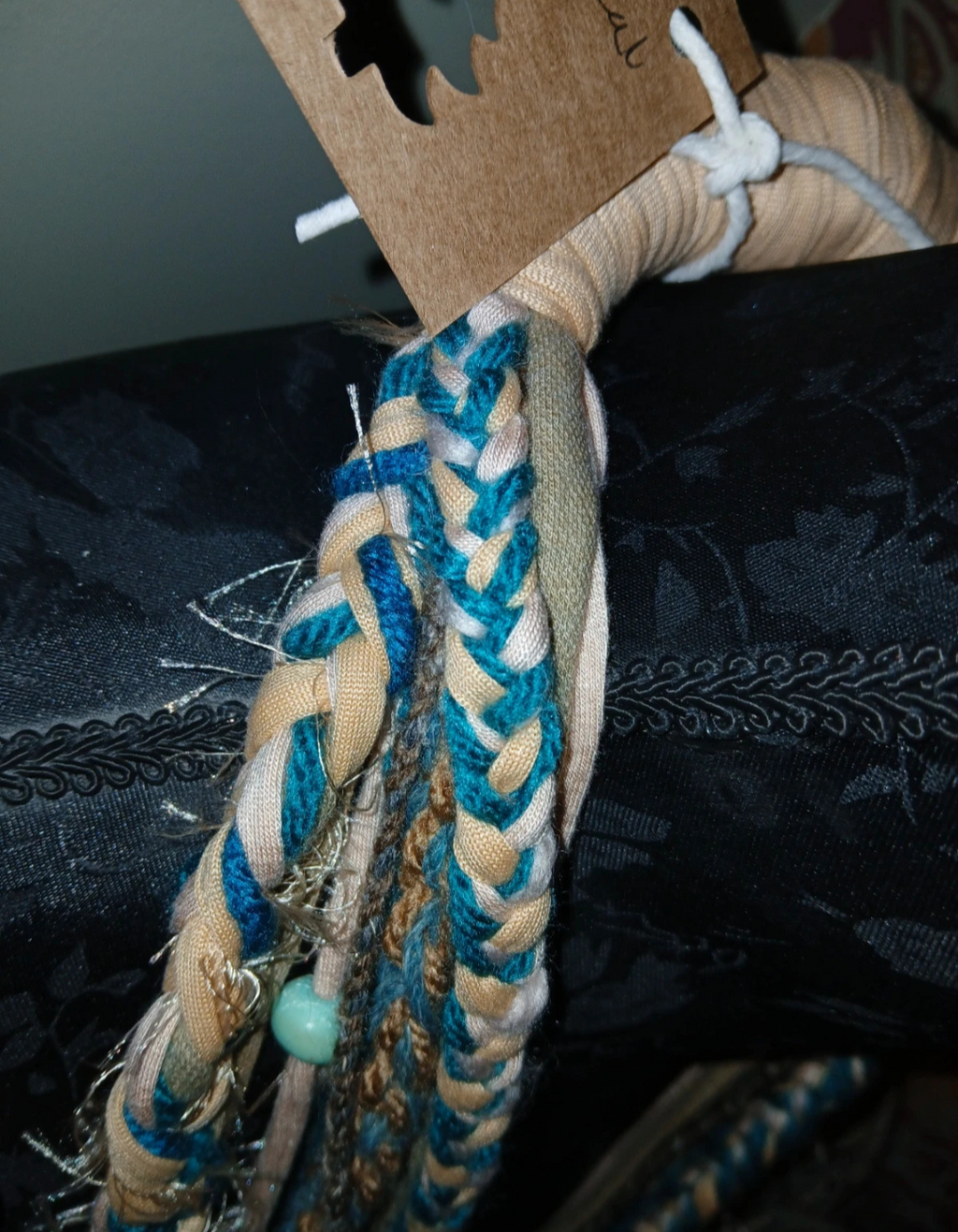 Bali Cove, Unique Upcycled Bohemian fabric necklace