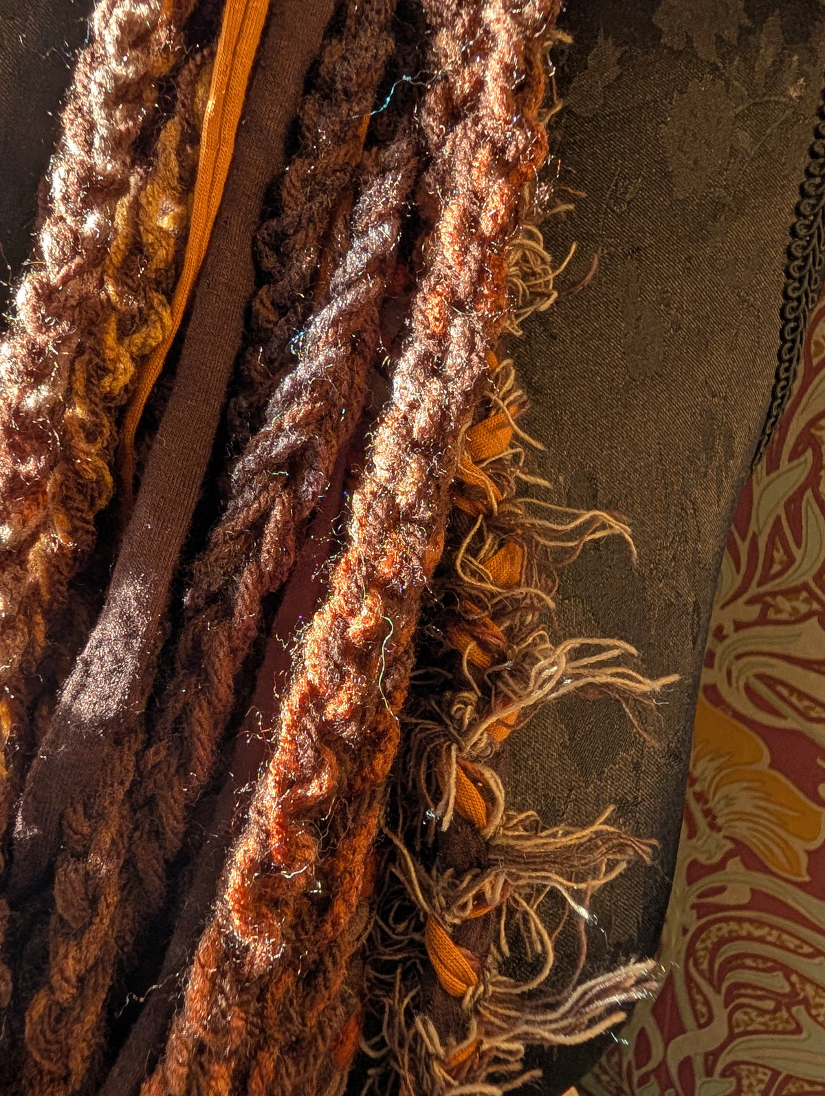 Witch-hazel, Witchy Style, Cottagecore, Infinity Scarf, Upcycled & Handmade