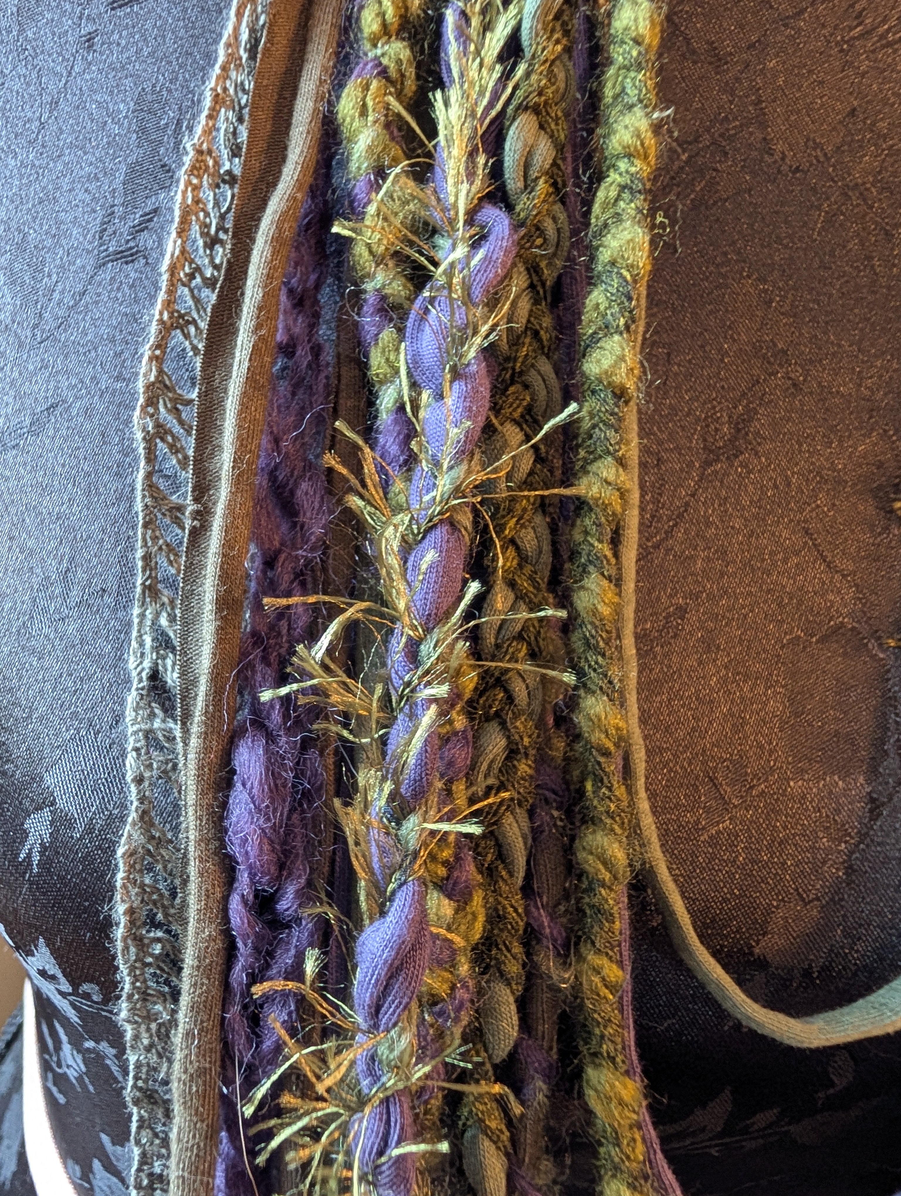 Moss & Mulberry Handmade Fabric Necklace Boho Eco Fashion