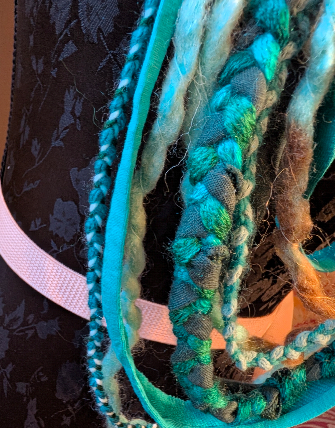 Sea breeze Upcycled Handmade Boho Style Scarf