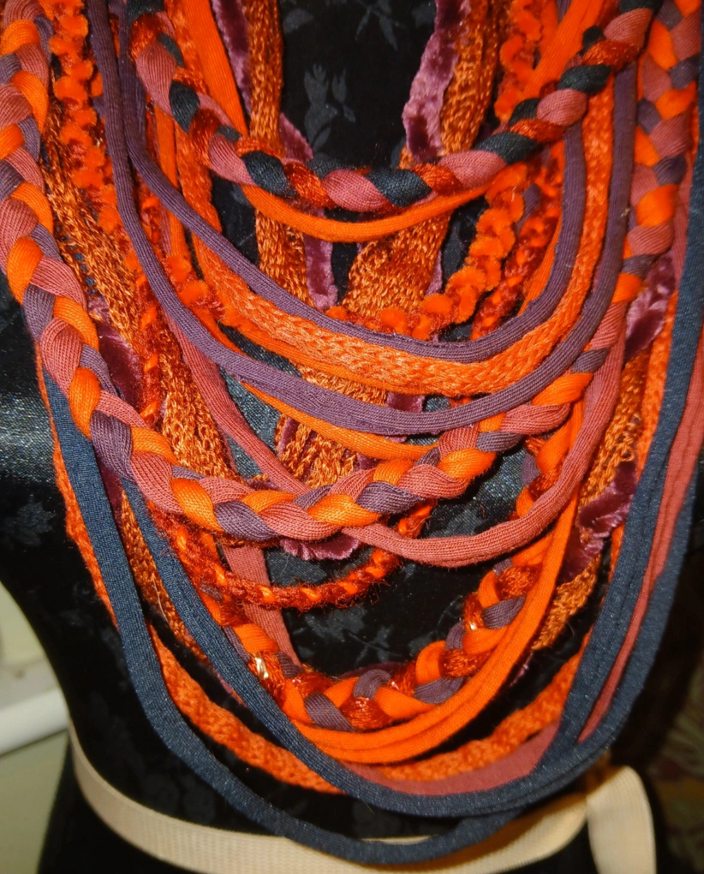 Bloody Valentine, Handmade Gothic Fabric Necklace