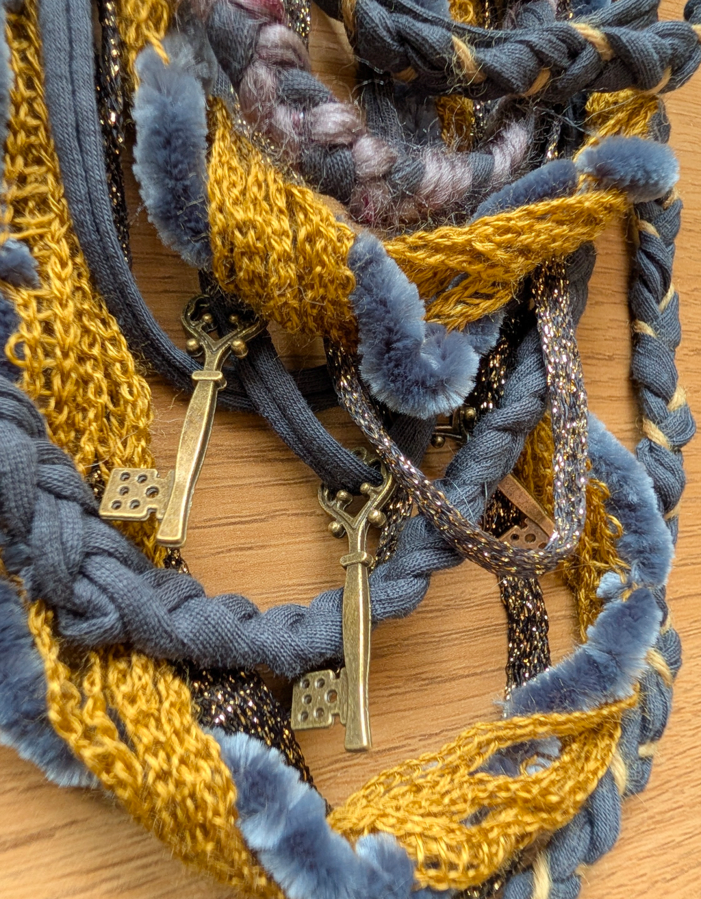 Sibylline, Unusual Handmade Upcycled Fabric Necklace