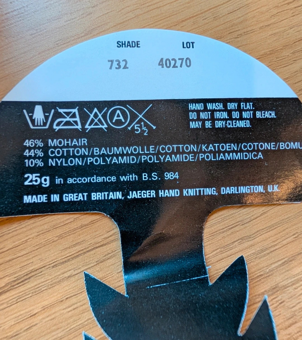 Blush Grey Vintage Mohair Infinity Scarf