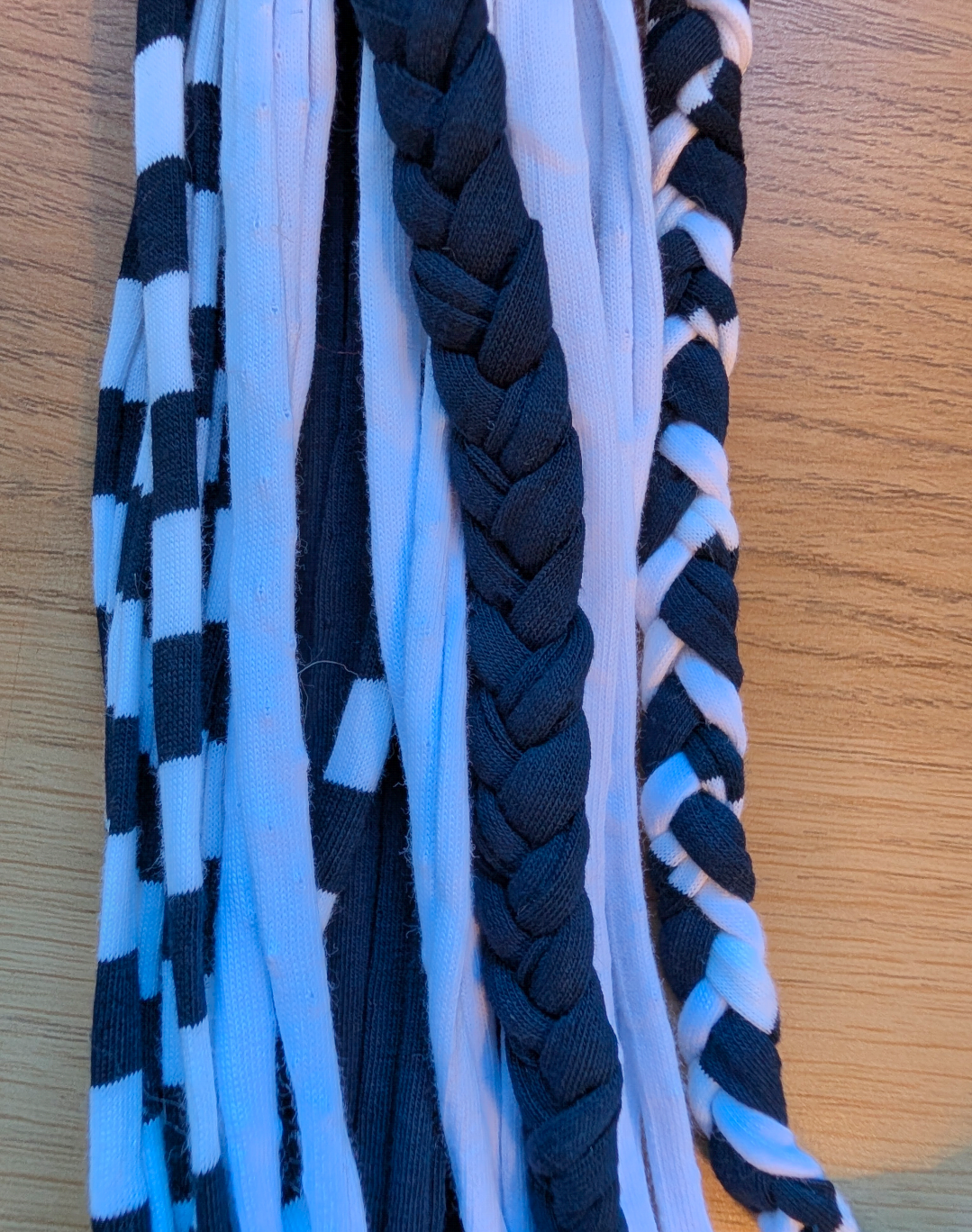 Magpie Handmade Upcycled Striped Infinity Scarf