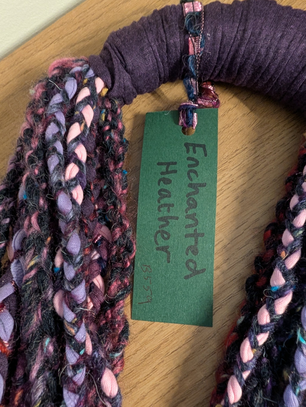 Enchanted Heather, beautiful Boho layered scarf in natural hues of purple and pink, handmade & totally unique