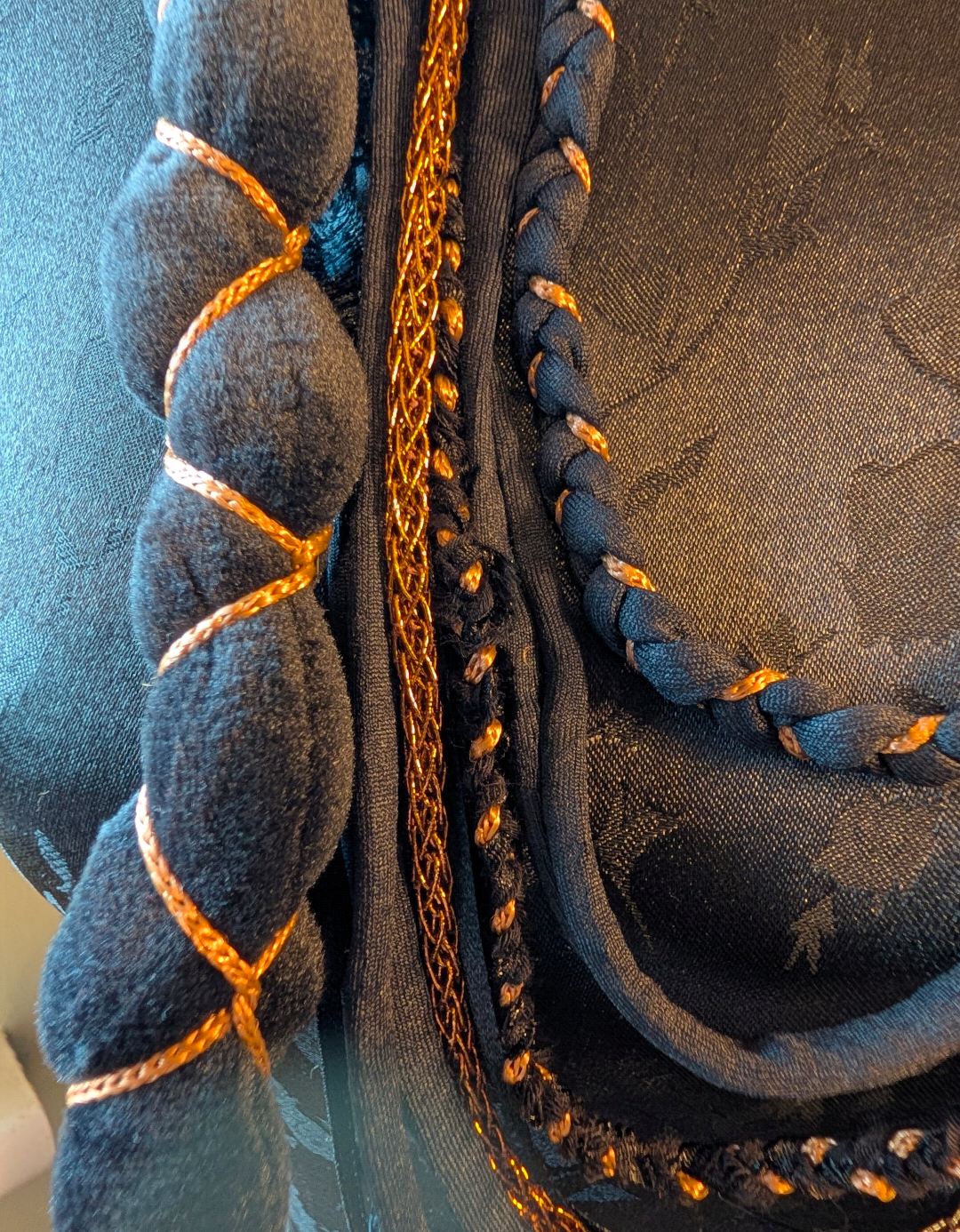 Elizabeth, Handmade Tudor Inspired Fabric Necklace