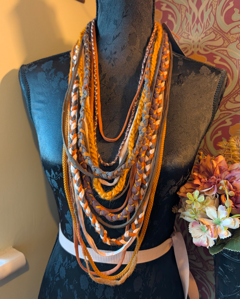 Pumpkin Spice Handcrafted Bohemian Style Scarf