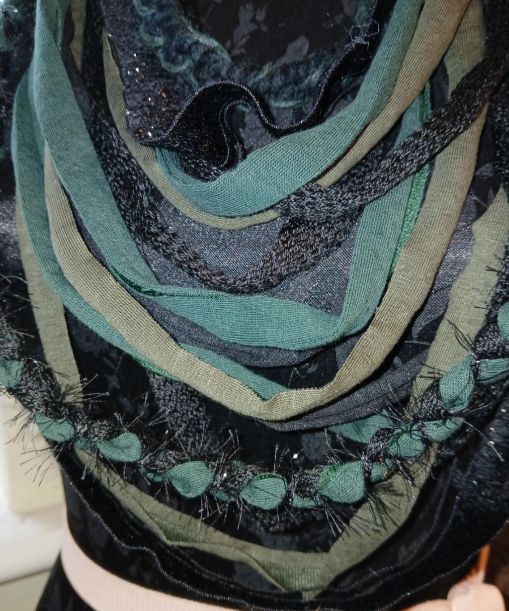 Starlit Forest, Wiitchy Boho Forestcore Fabric Necklace