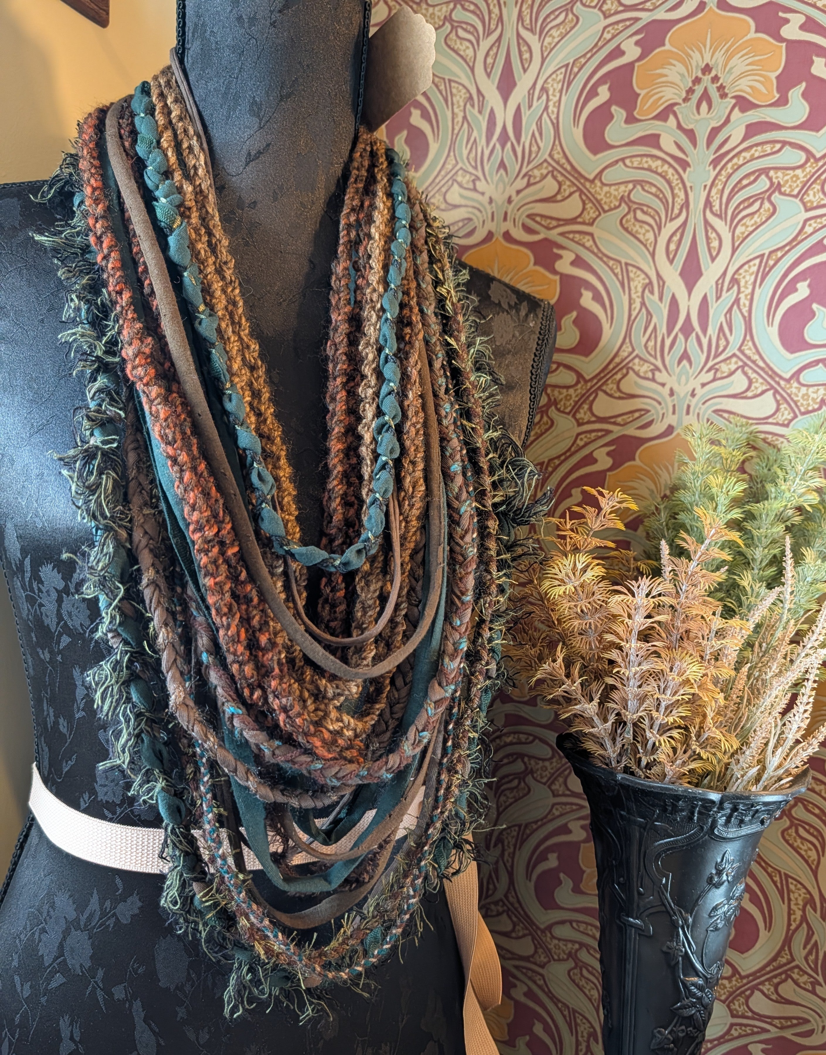 Forestcore Bohemian Style Infinity Scarf