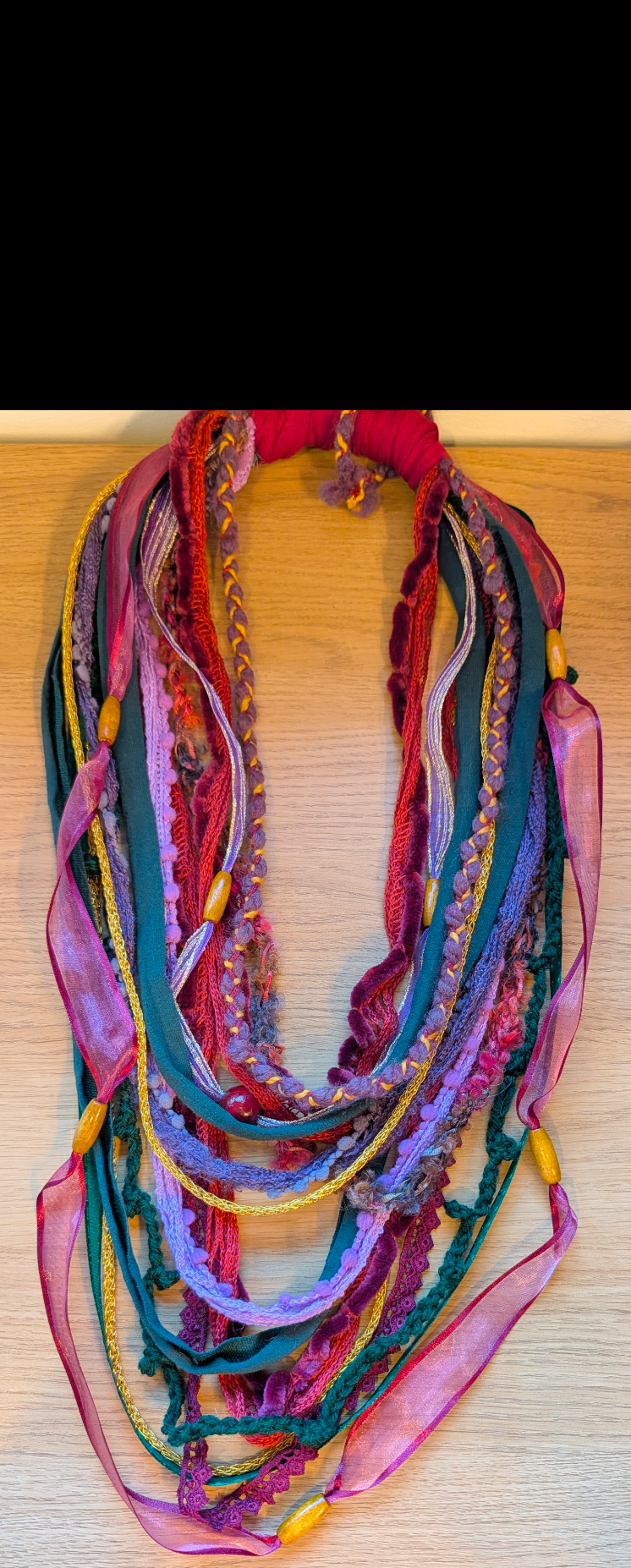 Folk Witch, Handmade Fabric Necklace