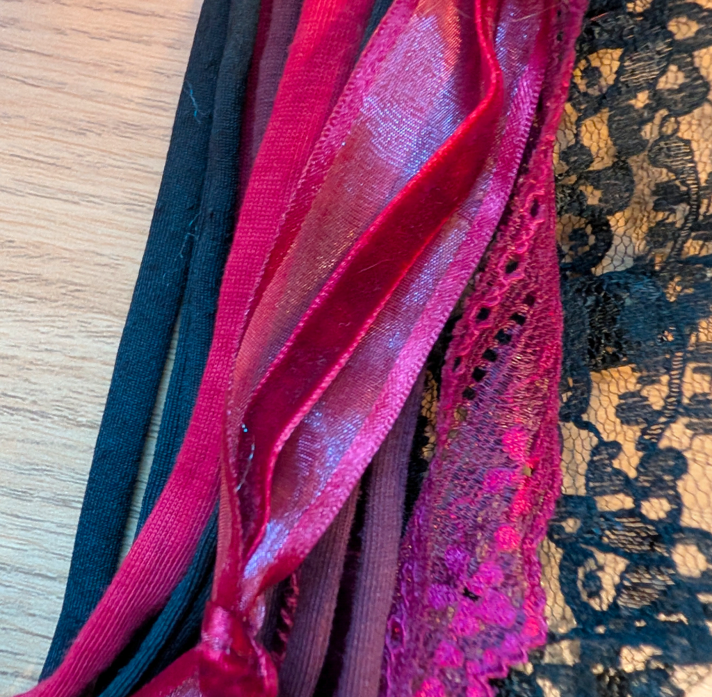 Whitby Dark Romance Gothic Upcycled Fabric Necklace