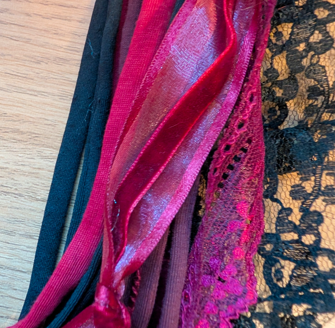 Whitby Dark Romance Gothic Upcycled Fabric Necklace