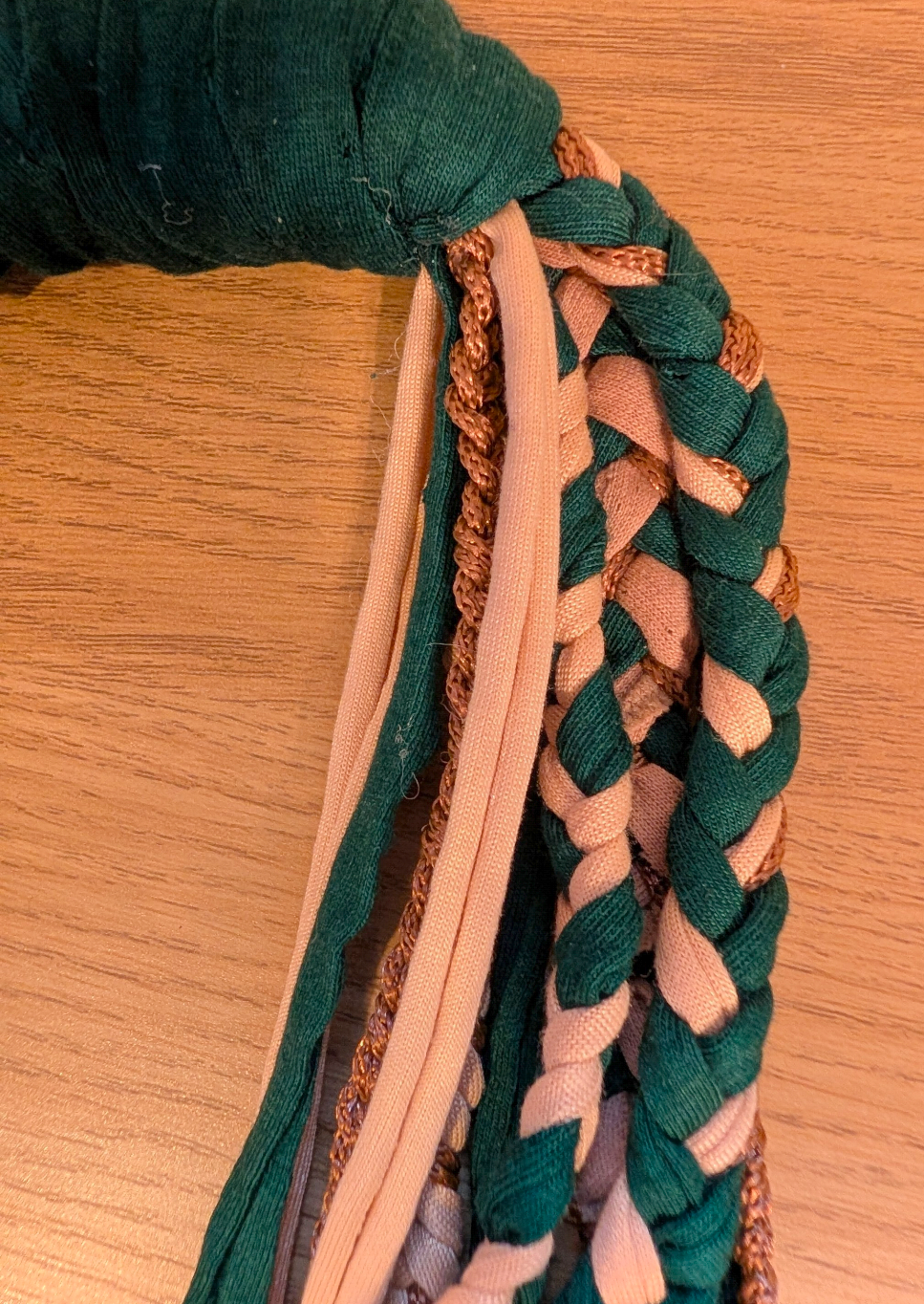 Tudor Malachite, Handmade Unique Upcycled Fabric Necklace