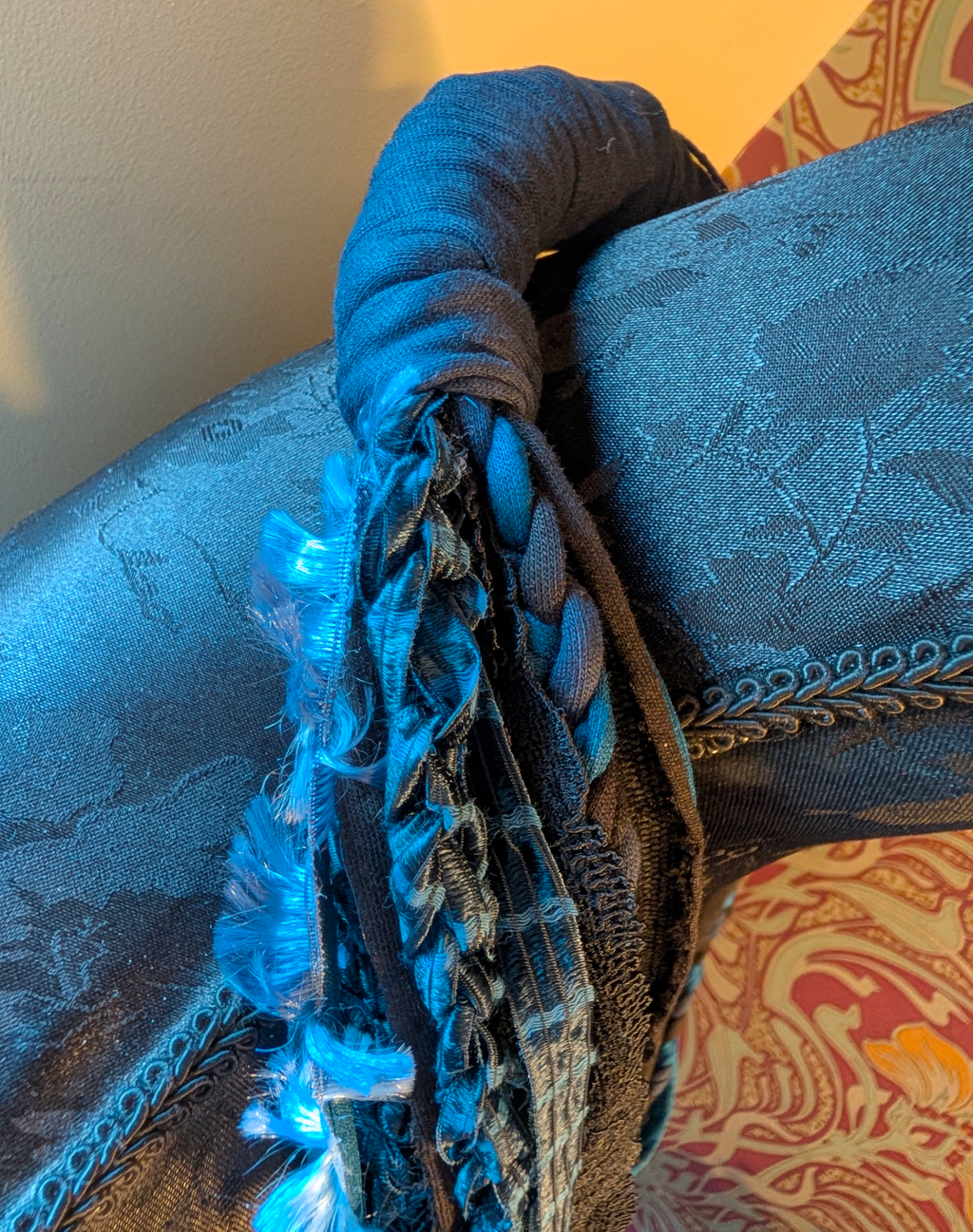 Midnight Graveyard Handmade Upcycled Whimsigoth Fabric Necklace