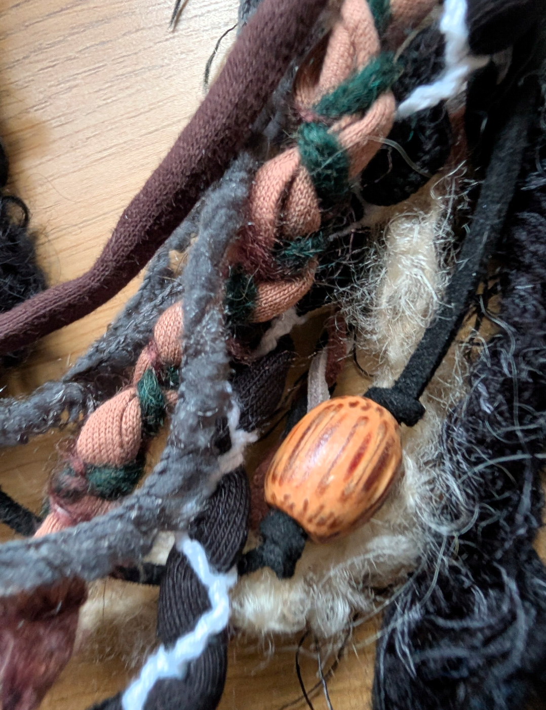 Viking Warrior, Unique Handmade Fabric Necklace/Scarf, Statement Piece