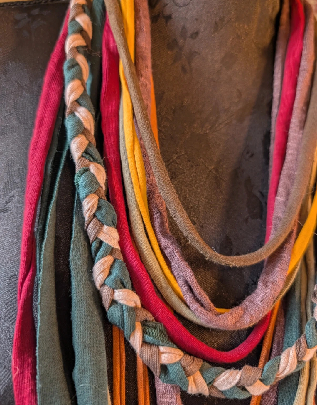 August Rosehip, Forestcore Indie, Nature inspired, Upcycled Infinity Scarf