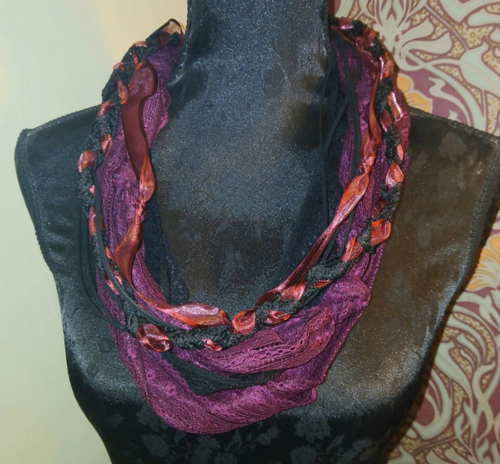 Christobel, Gothic Upcycled Necklace with Vintage Gothic necklace
