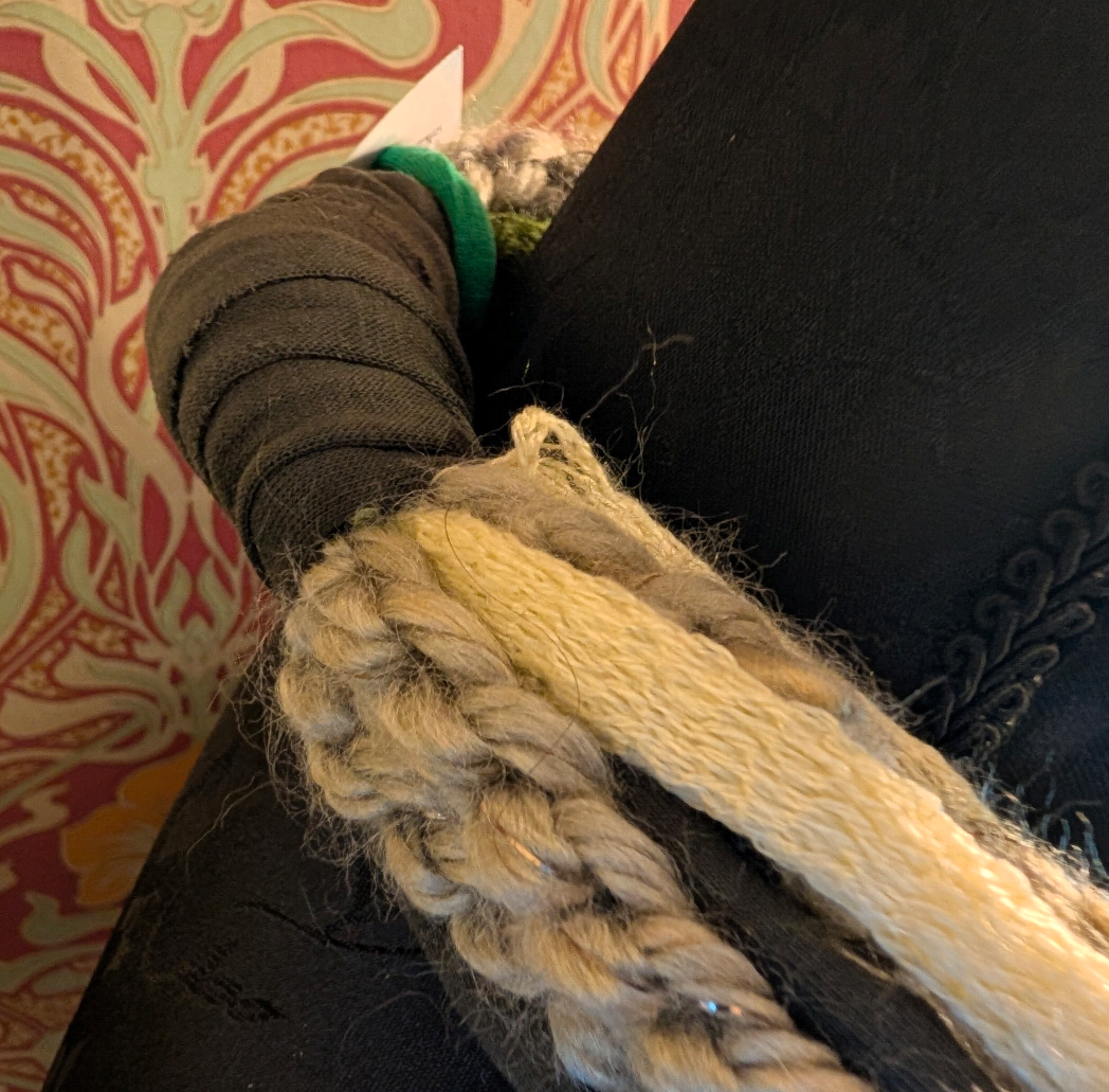 Green Meadow, Upcycled Crocheted Infinity Scarf