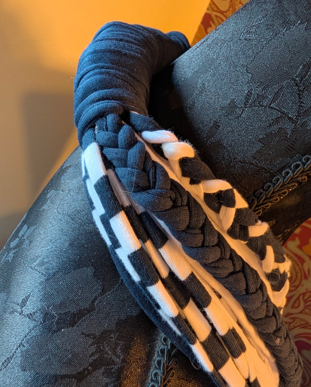 Magpie Handmade Upcycled Striped Infinity Scarf