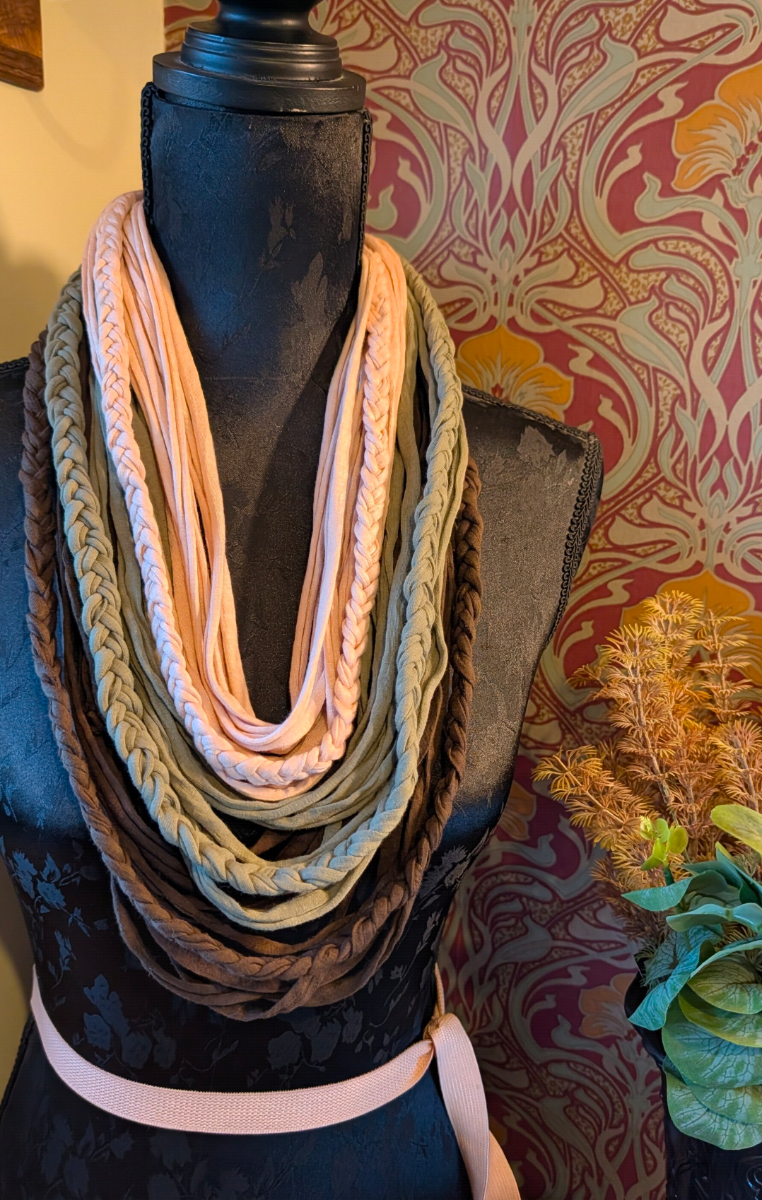 Forest Shades Handmade Infinity Scarf