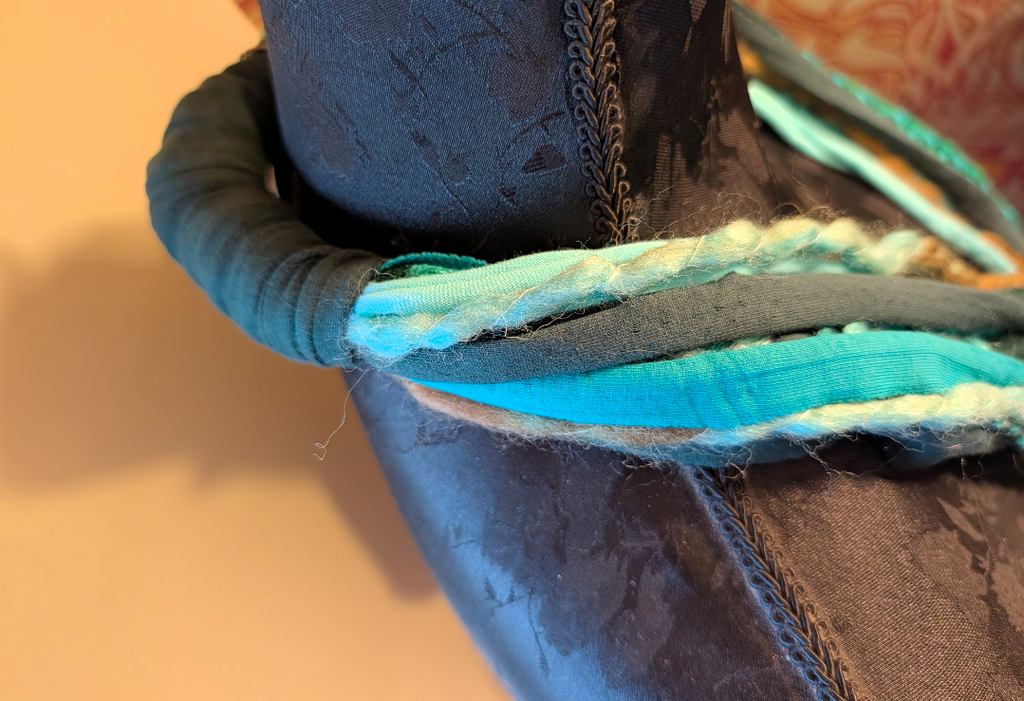 Sea breeze Upcycled Handmade Boho Style Scarf