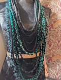 Ethereal, Long, draped fabric necklace, Gothic, Alternative Fashion Accessory, handmade, unique and Upcycled
