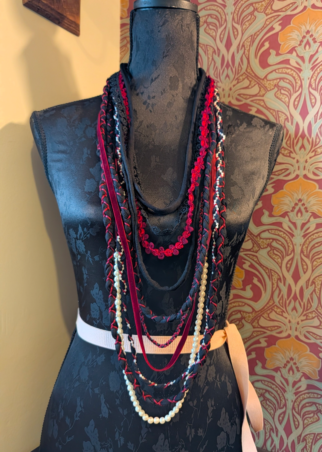 Tudor Rose, Handmade Upcycled Statement Piece