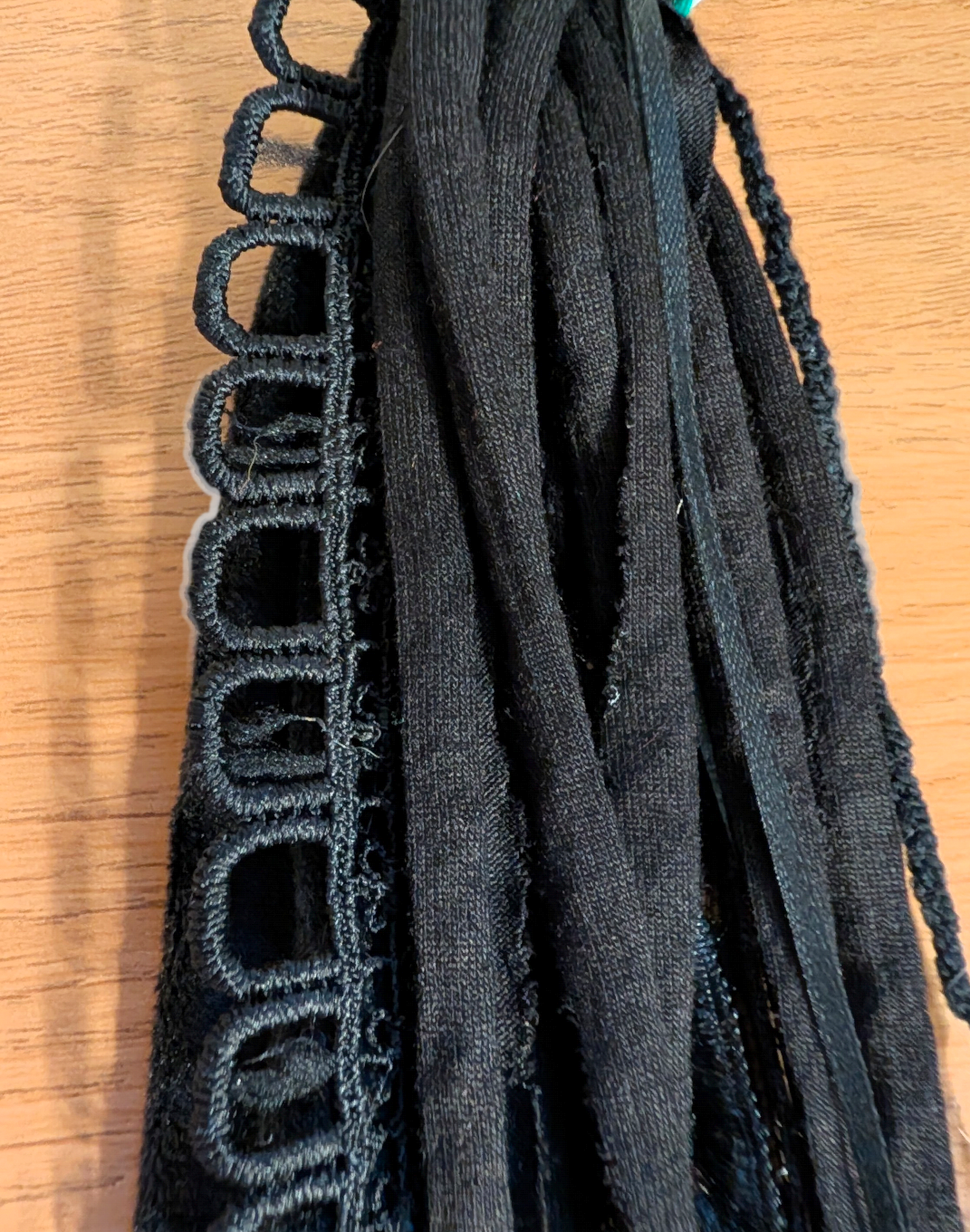 Victorian Jet, Trad. Goth Design Handmade Infinity Scarf