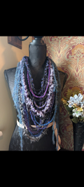Tempest Witch, Beautiful Fabric Necklace, Handmade  & Upcycled