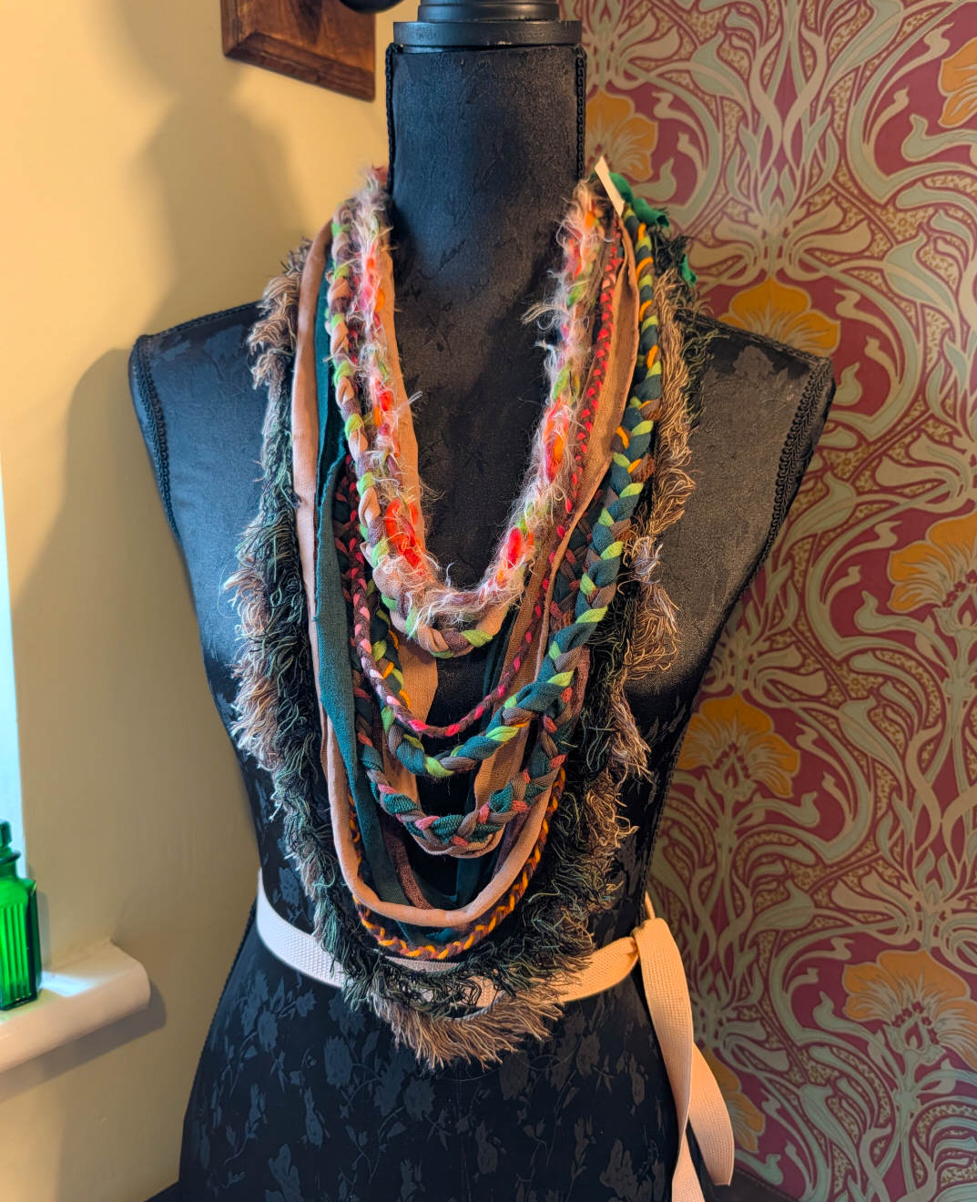 Cottage Witch, Handmade Statement Piece Infinity Scarf