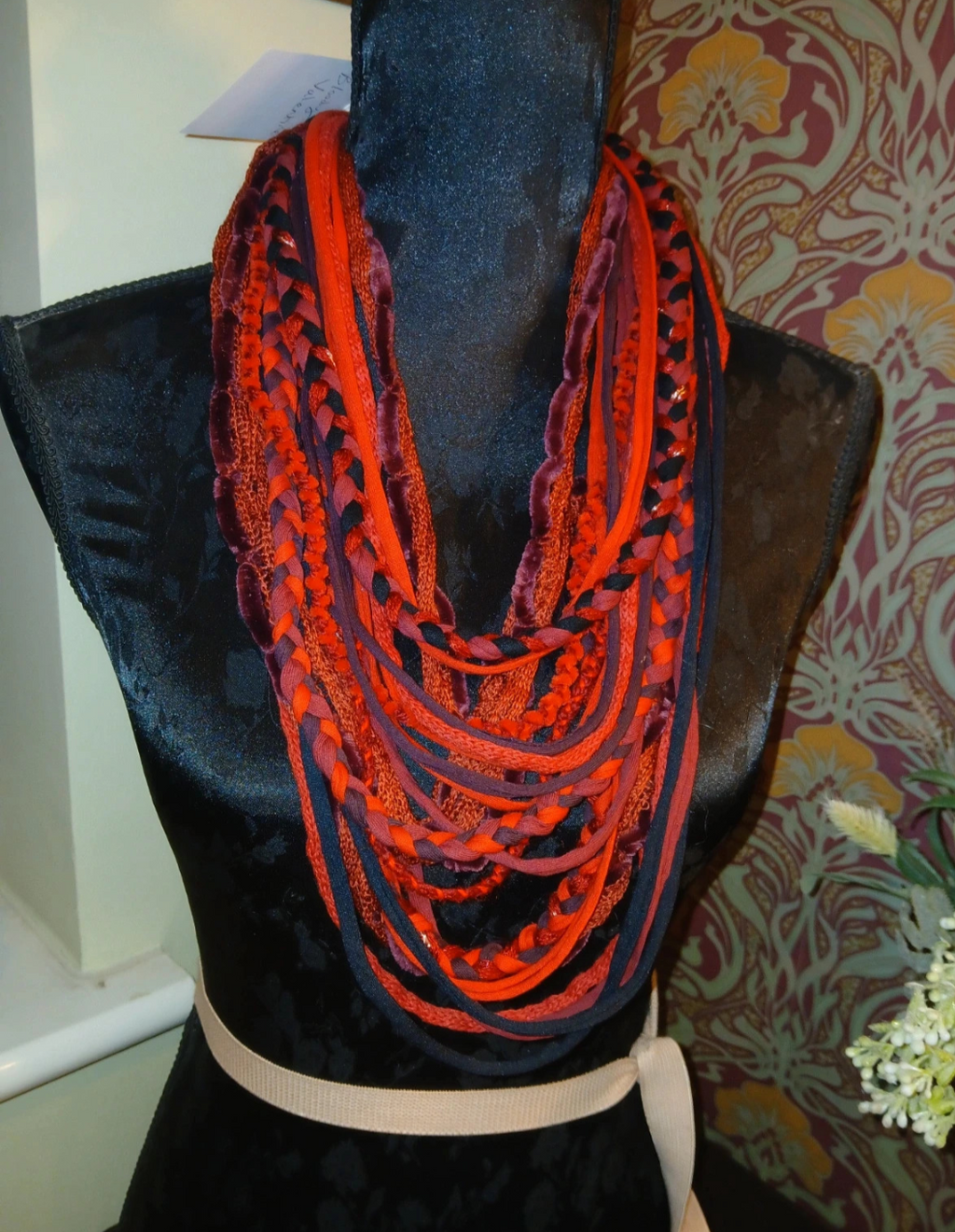 Bloody Valentine, Handmade Gothic Fabric Necklace