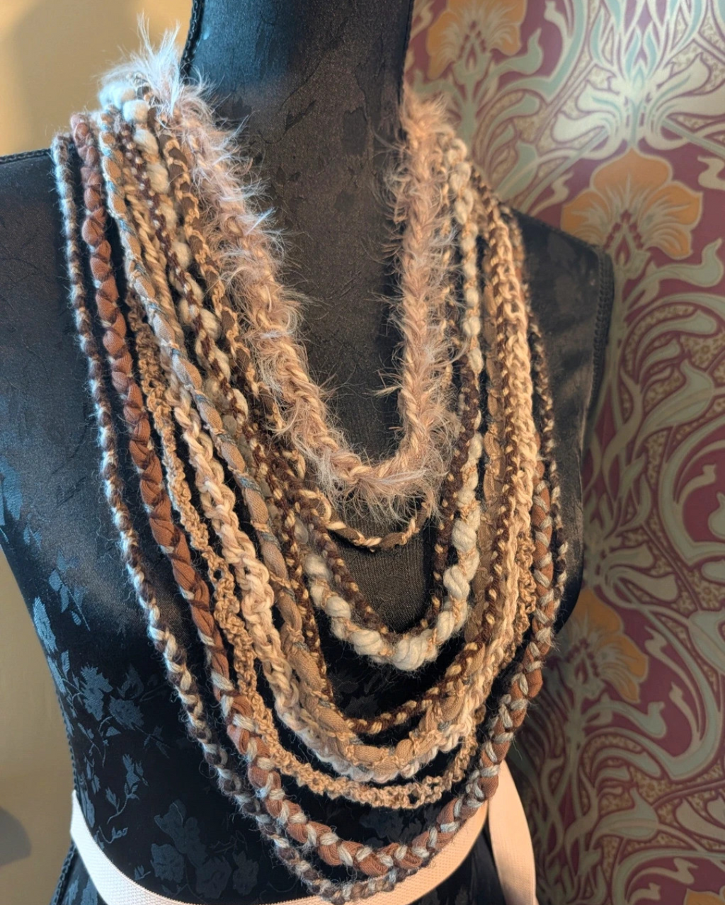Viking Maiden, Viking Aesthetic Woven Necklace or Costume Accessory