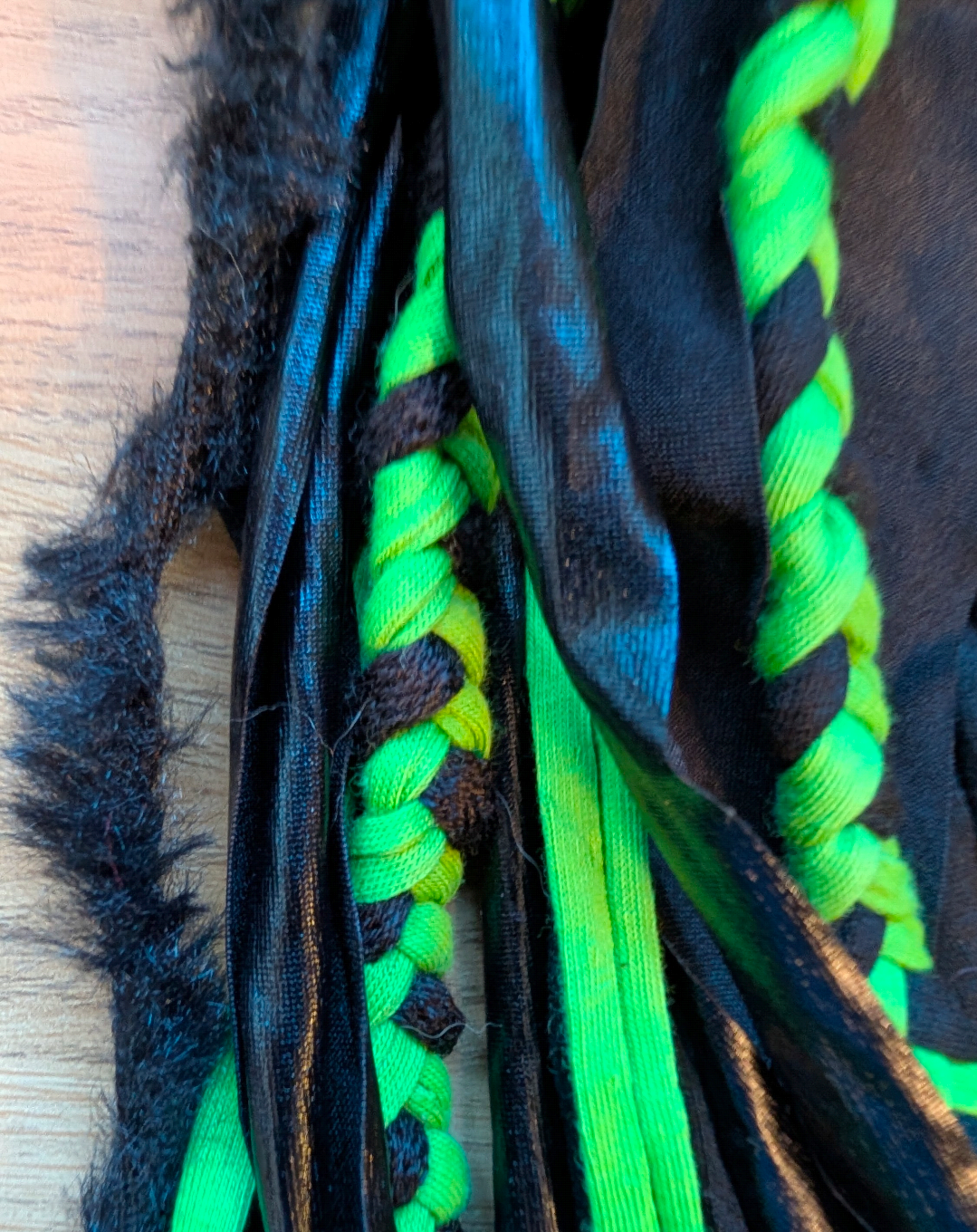 Cyber Goth Green Unique Handmade Gothic Infinity Scarf