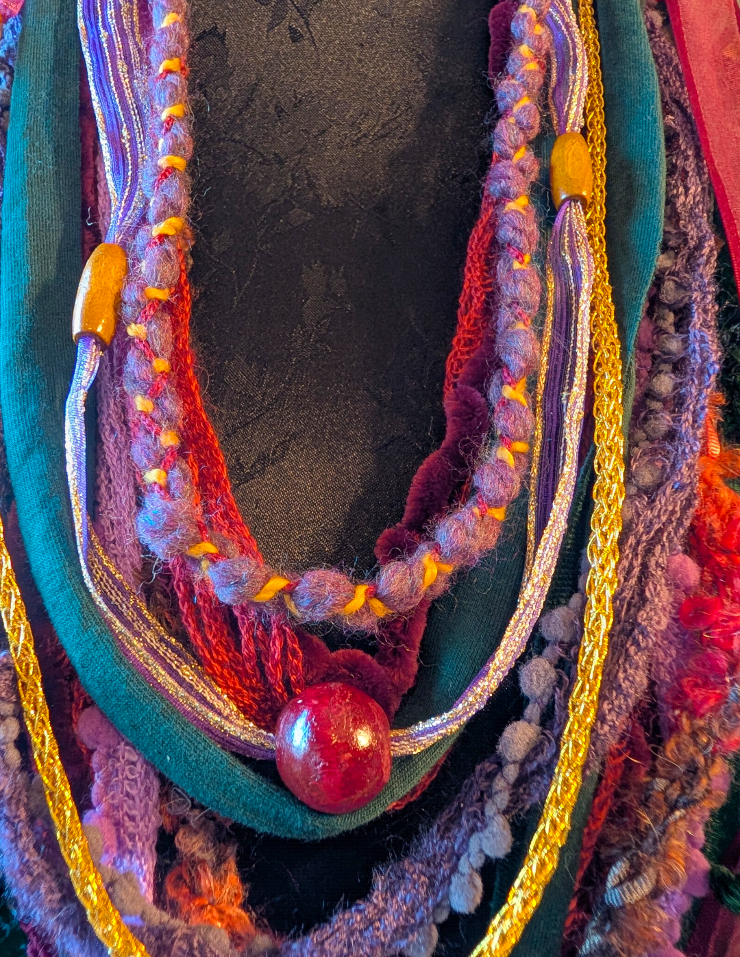 Folk Witch, Handmade Fabric Necklace