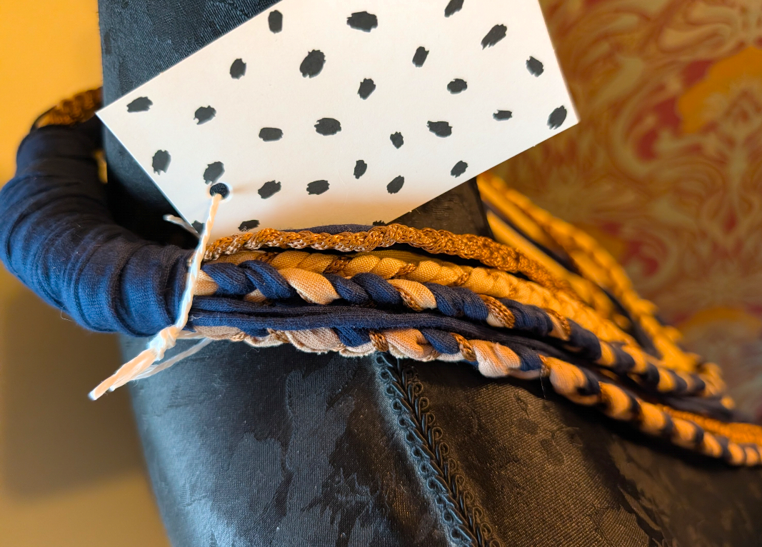 Tudor Lapis, Handmade Fabric Necklace