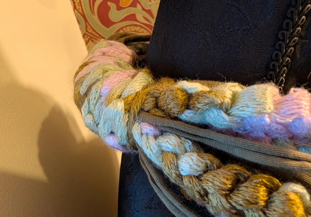 Fern & Blossom Chain Crocheted Infinity Scarf